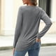 thumbnail image 5 of Camiseta informal de manga larga con cuello en V para mujer y niña, 5 of 5