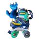 thumbnail image 2 of Patines 4 Ruedas Luminosas Y Accesorios Dinopatin XS Azul, 2 of 5