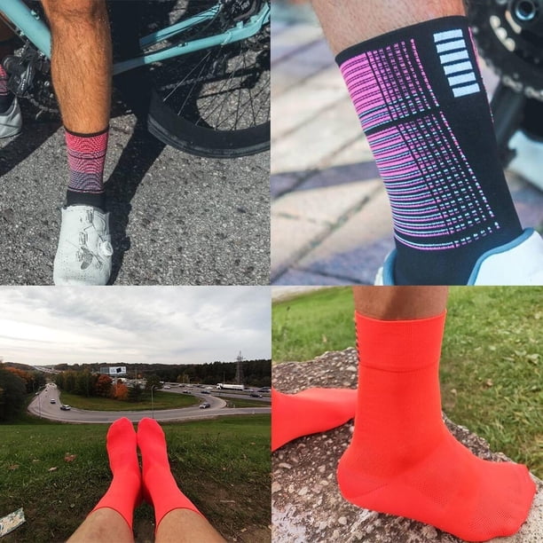 Calcetines Ykywbike Para Ciclismo, Compresoras Transpirables blanco 36-39