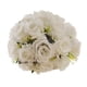 thumbnail image 2 of Artificial Rosa Flores Novia Ramo Fiesta Boda Perlas Mano Flor, 2 of 5