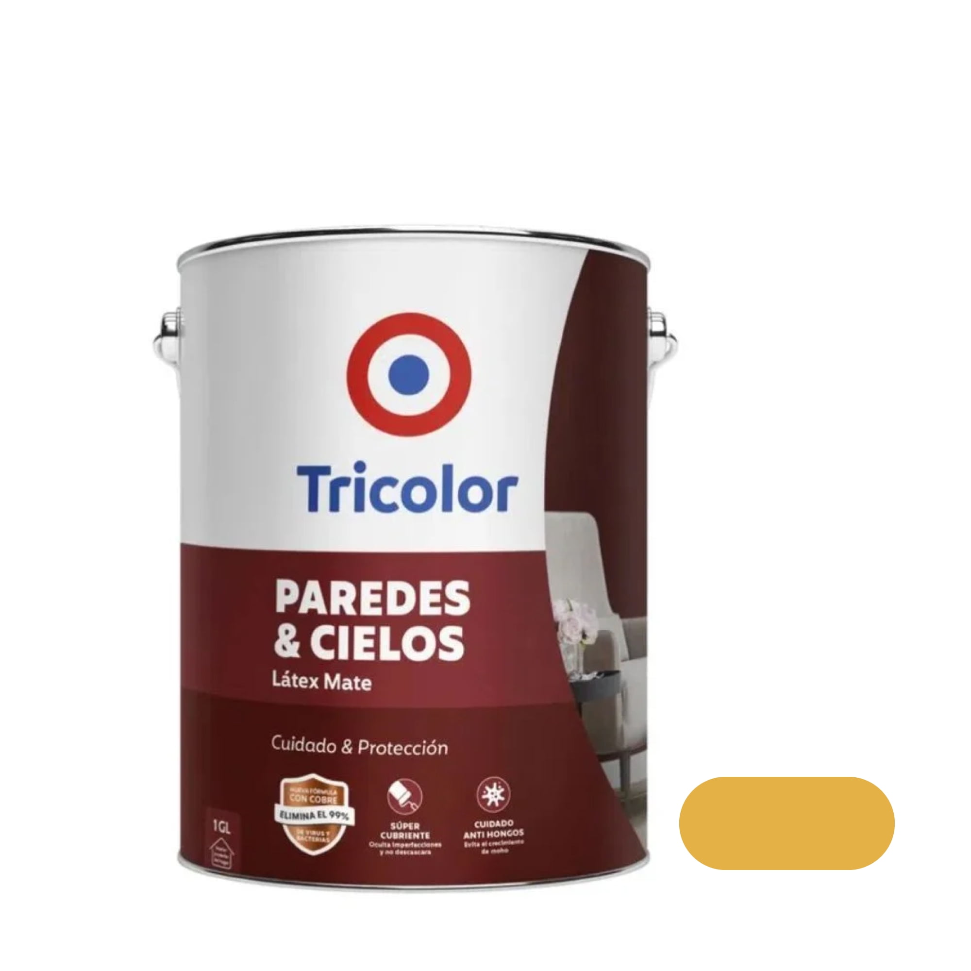 Tricolor - Pintura Paredes Y Cielo Ocre 1 Gl