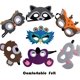 thumbnail image 2 of 12 máscaras de fieltro de animales del bosque, animales de la jungla, cosplay, fiestas temáticas, recuerdos para niños, 2 of 4