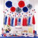 thumbnail image 2 of Kit de decoración patriótica Lansian 30 piezas rojo, blanco y azul, 2 of 8