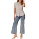 thumbnail image 2 of INSPIRE CHIC Blusa de Mujer con Cuello Peter Pan, Manga Corta Abullonada Floral, Ribete en Contraste, Abotonada, Talla S, Naranja, 2 of 6