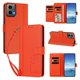 thumbnail image 2 of Funda Cartera Trébol para Motorola Moto G34 5G con Ranuras Tarjetas y Carga Inalámbrica Naranja, 2 of 6