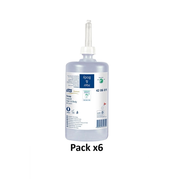 Pack x6 Jabón Espuma Premium Suave para Manos Tork JA70006