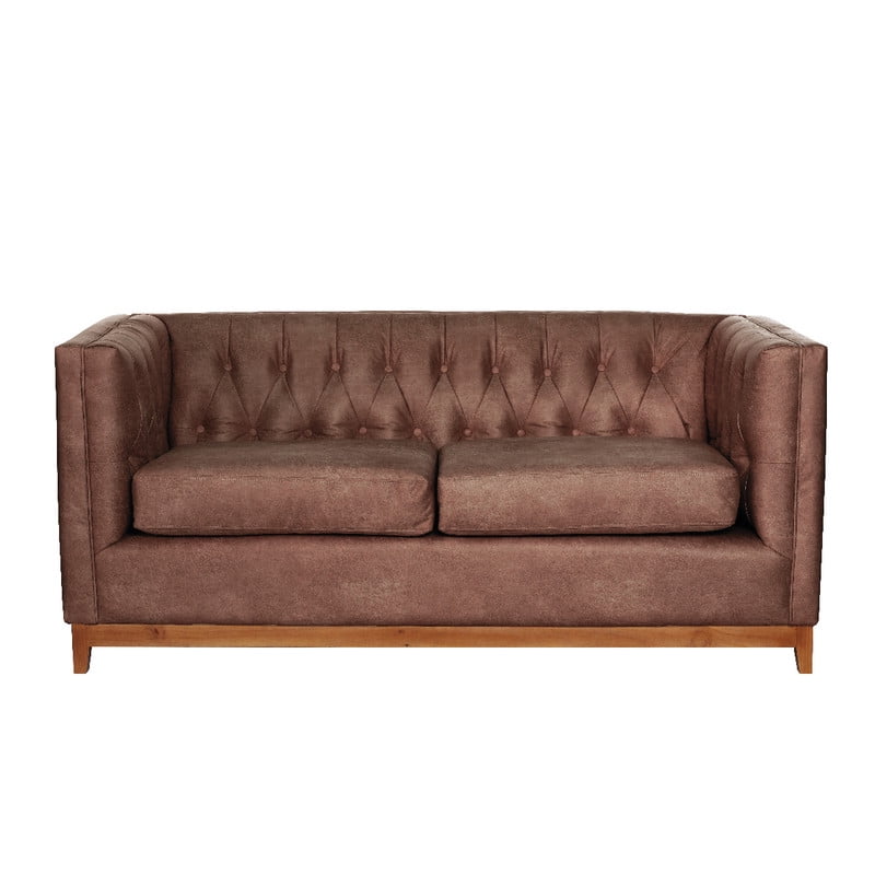 Latam Home - Sofa Roma 2c Cuero Colorado Caramelo