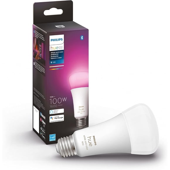 Bombilla LED Philips Hue Smart 100W A21 blanca y color 1600LM