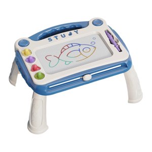 Bothyi - Tablero De Dibujo Magnético Etch Table Sketch Pad Para Niños Pequeños De 2-3 Años Regalos Piernas Desmontables Azules