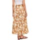 thumbnail image 3 of INSPIRE CHIC Falda Midi Floral para Mujer Verano Cintura Alta Boho Estampado Paisley Línea A Cremallera Faldas de Moda XL Beige Naranja, 3 of 6