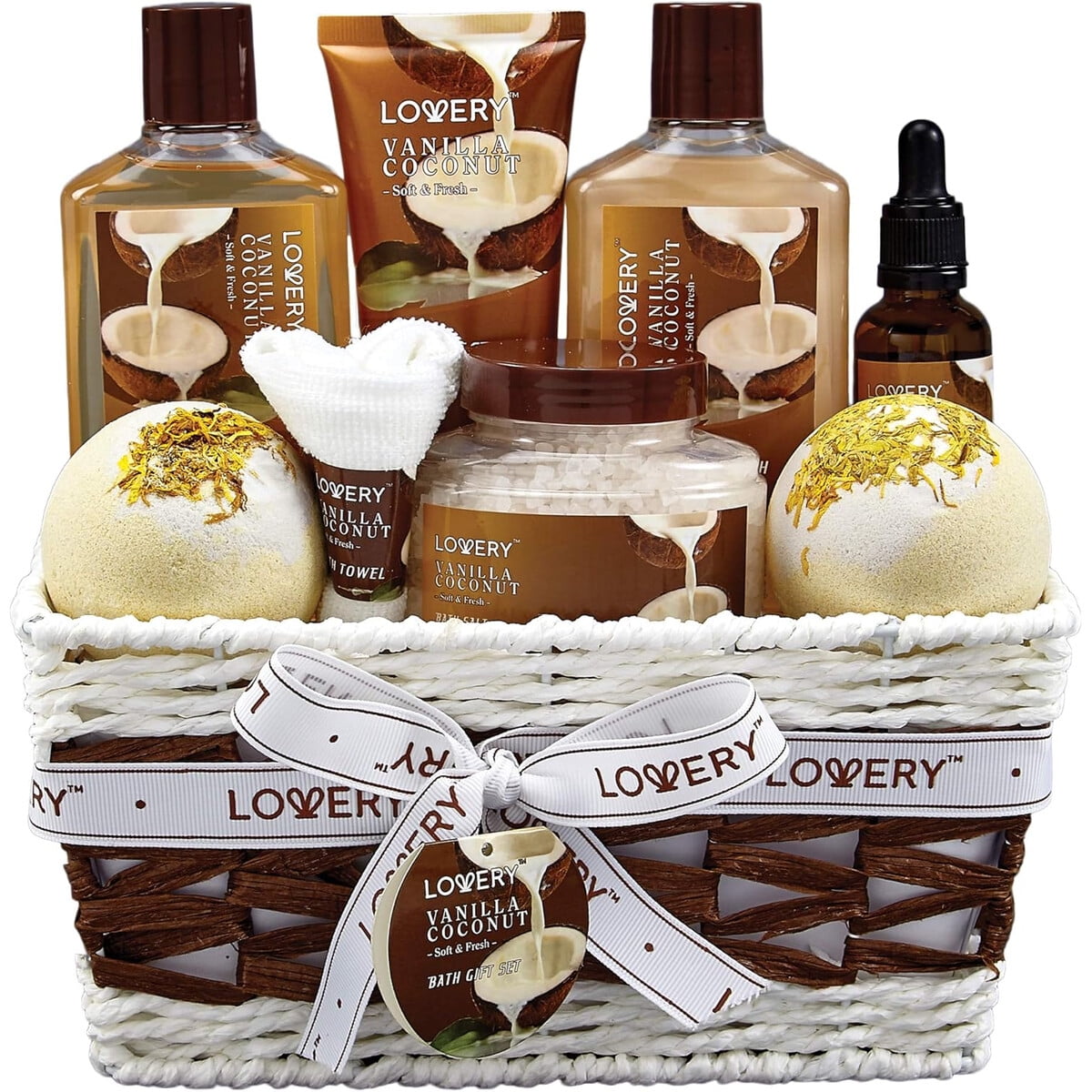Set Spa Lovery Vainilla Coco 9 Piezas Regalo Mujer