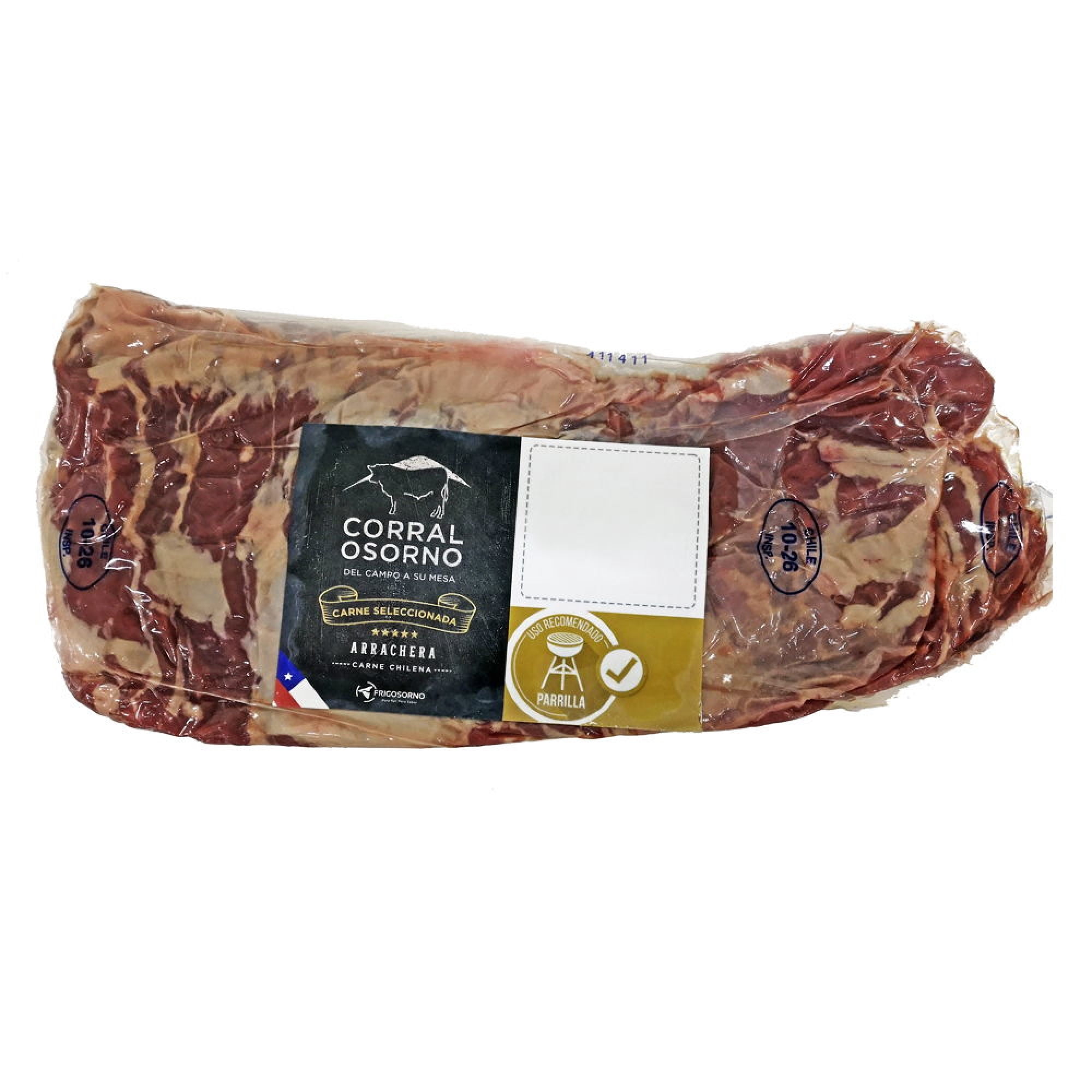 Carne De Vacuno Arrachera Tapabarriga Premium 1,5 kg Corral Osorno