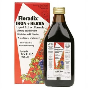 Floradix - Fórmula A Base De Hierro Y Vitaminas A Base De Plantas Floravital (250 Ml)