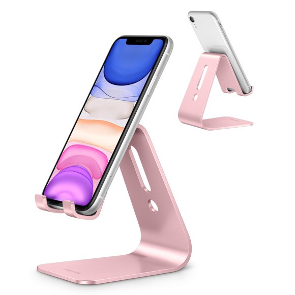Soporte de escritorio OMOTON C1 para teléfono celular, aluminio, oro rosa