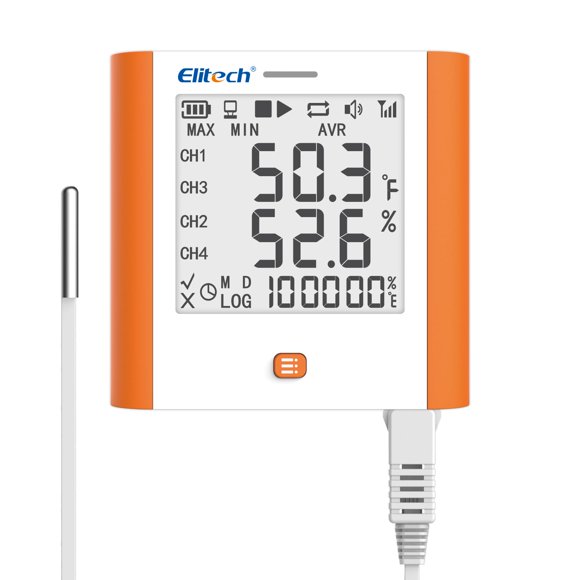 Termómetro Elitech GSP-8 con registro de datos de temperatura y humedad de 100 000 puntos