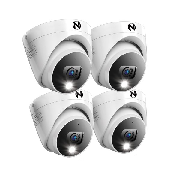 Cámaras de seguridad Night Owl Add On con cable 2K HD Dome, paquete de 4