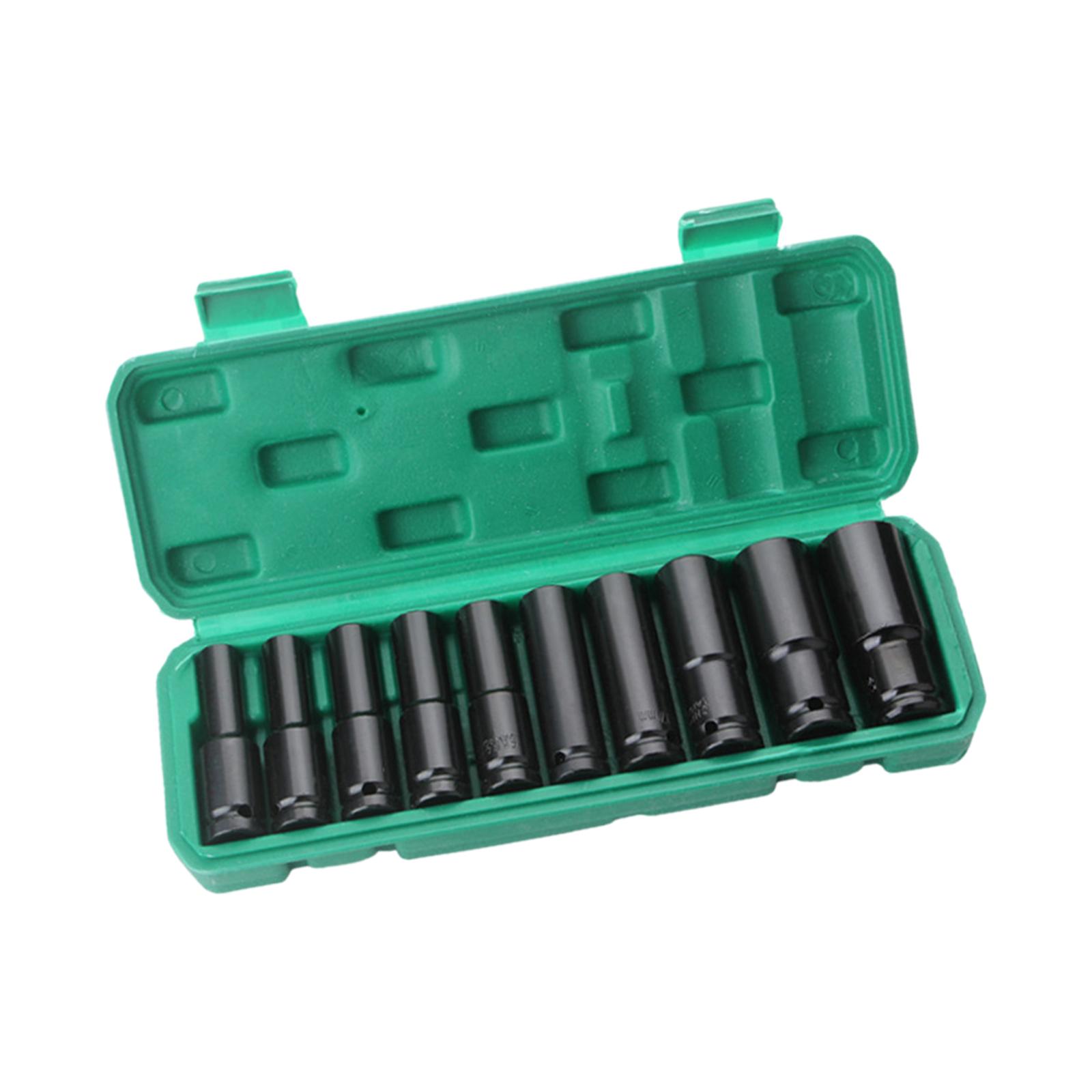 Magideal - Juego Genérico De Vasos De Impacto, Juego De Vasos Para Destornillador Eléctrico, 10 Piezas, Juego De Vasos Premium, Juego De Vasos Hexagonales Para