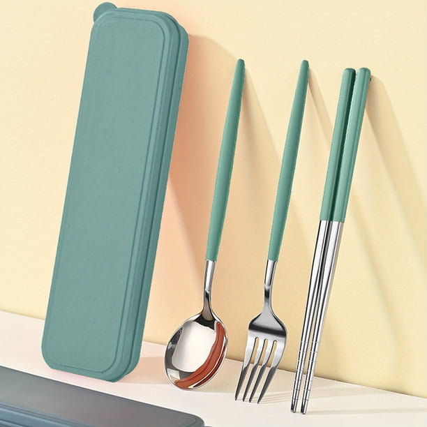Upgrade Your Dining Experience with our Portable Silverware Set - Includes Spoons, Forks, and Chopsticks in a Stylish Storage Case - Perfect for Work, Home, and Restaurant Use - Great Quality and Craf
