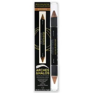 Arches And Halos - Crayón Corrector Y Resaltador De Cejas - Dorado De Para Mujeres - Iluminador De 0.176 Oz