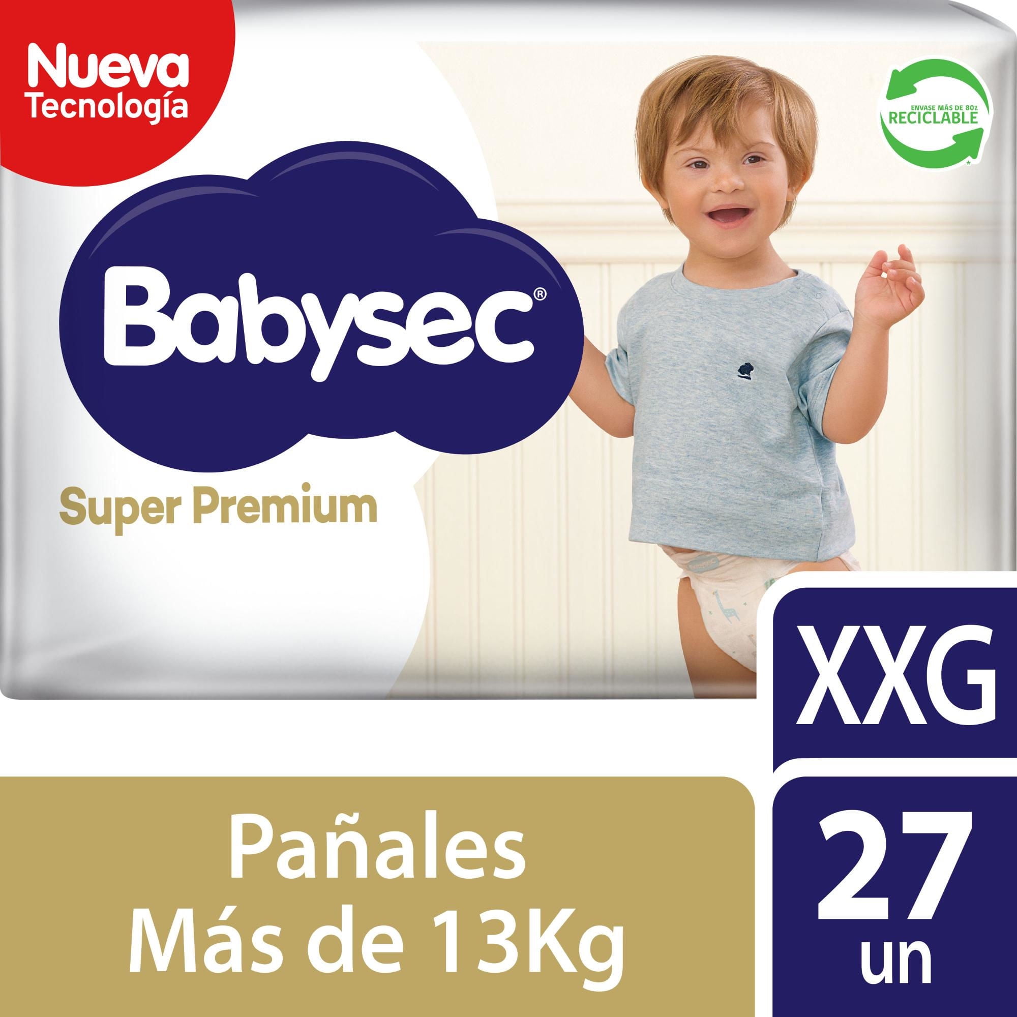 Babysec - Pañales De Bebé Súper Premium Cuidado Total Xxg, 27 Un