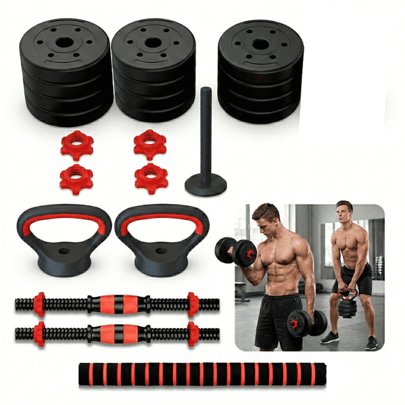 Set Mancuernas con Barra Kettlebell 20kg Rock Tribe