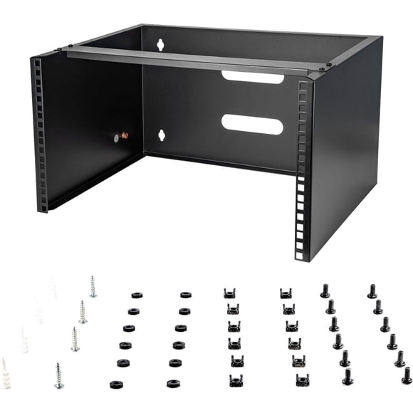 Soporte de red para montaje en pared StarTech.com, 6U, 35 cm de profundidad, negro