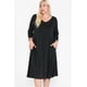 thumbnail image 1 of Vestido con Vuelo, Cuello en V y Bolsillos Ocultos, 1 of 5