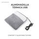 thumbnail image 1 of Calentador eléctrico USB para pies, cojín térmico de felpa gris, 1 of 8