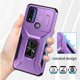thumbnail image 4 of Funda Armada para Motorola Moto G Pure 2021 con Tapa Deslizante y Soporte Magnético Giratorio Morado, 4 of 5