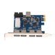 thumbnail image 1 of PCI-E a USB 3.0 Tarjeta de expansión PCI Express de 4 puertos con 19 pines para computadoras de escritorio, 1 of 3