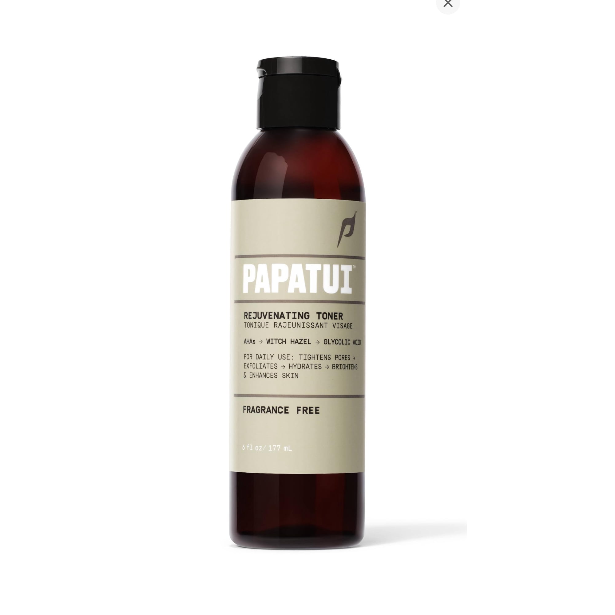 Papatui - Tónico Facial Rejuvenecedor Sin Fragancia 180 Ml Marrón