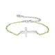 thumbnail image 1 of Pulsera HESHPAWS S925 Sterling Silver Cross Ajustable Plata, 1 of 3