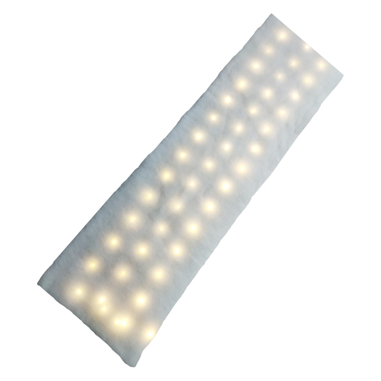 Bothyi - Manta De Nieve Artificial Decorativa Con Luces Led Decoración De Invierno 1.2mx0.33m