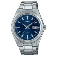 Casio - Reloj Standard Análogo Acero Inoxidable Esfera Azul Cuarzo Mtp-B180D-2Av Para Hombre