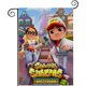 thumbnail image 1 of Subway Surfers-bandera de jardín temática. Regalo perfecto para fans, amigos y familiares, ideal para actividades al aire libre y decoración de fiestas.28CM*45CM, 1 of 5