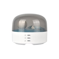 Xusx111 - Elegante Luna Mar Y Nieve Montaña Led Luz Nocturna Música Altavoz Lámpara Usb Tipo-C Recargable, Brillo Ajustable, Ideal Dormitorio Luz De Ánimo Y Regalo