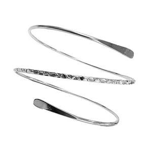 Genérico - Minimalista Bobina De Metal Brazo Superior Brazalete Pulsera Brazalete Brazalete Brazalete Plata