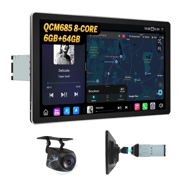 Estéreo para auto EONON 10.95" 2K Android 6+64GB con CarPlay inalámbrico