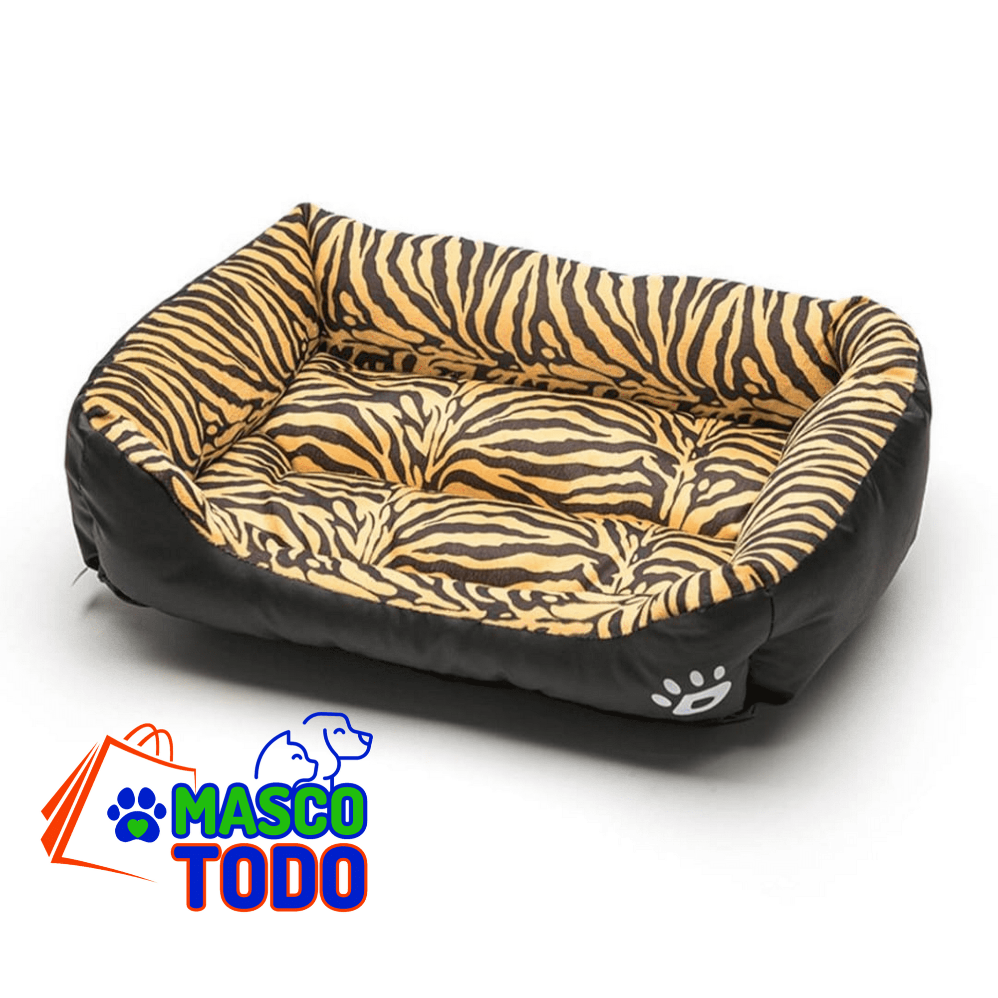 Genérico - Cama Ultrasuave Para Mascotas Animal Print Tigre Talla Xl 80cm X 60cm