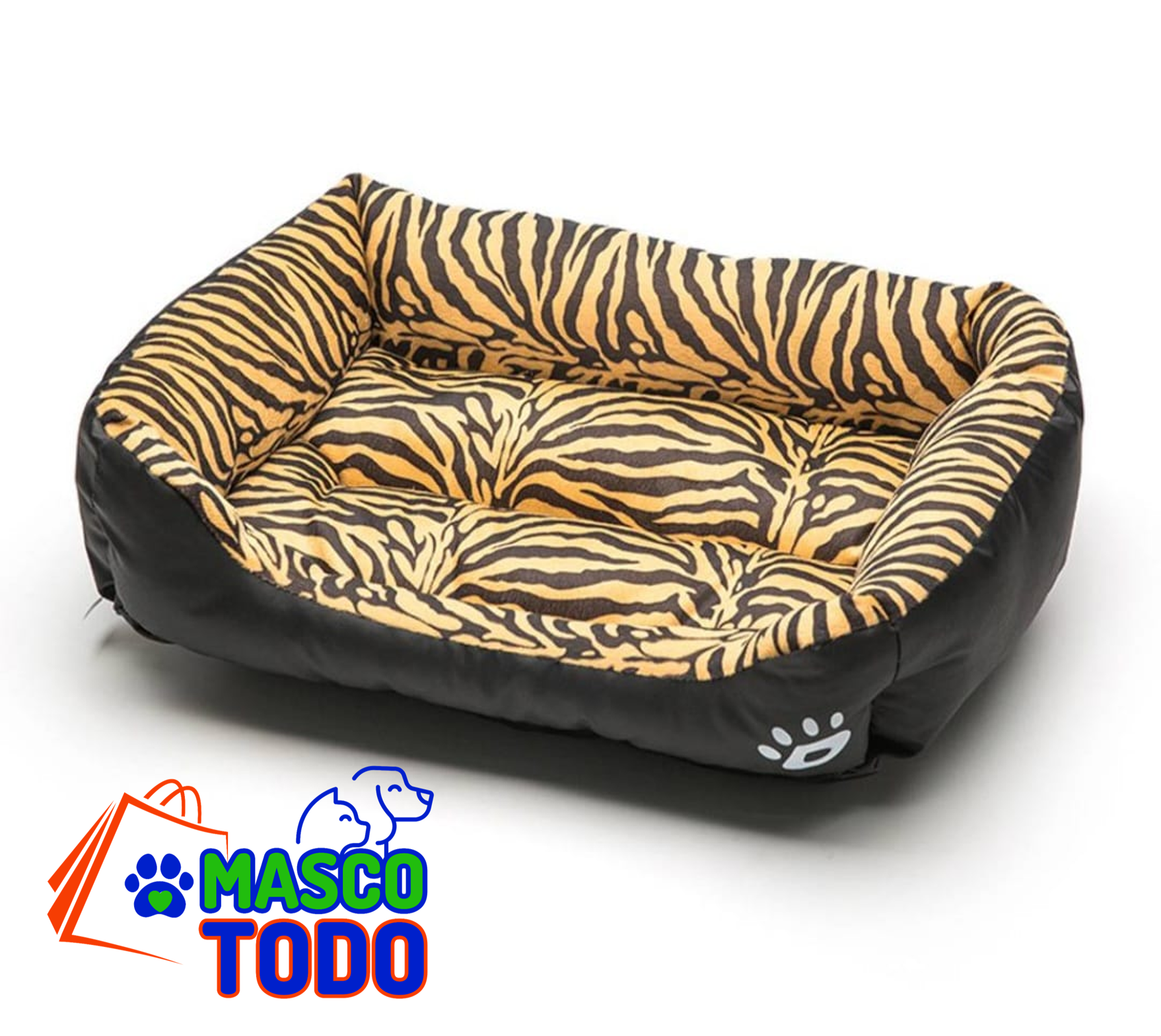 Genérico - Cama Ultrasuave Para Mascotas Animal Print Tigre Talla Xl 80Cm X 60Cm