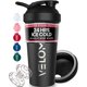thumbnail image 1 of VELOMIX Botella mezcladora de acero inoxidable de 24 oz con batidor de alambre, 1 of 3