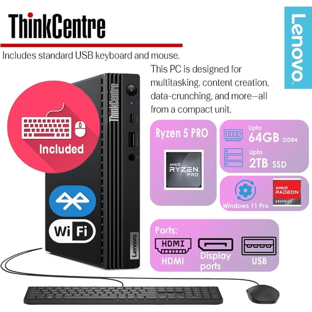 Mini PC de escritorio Lenovo ThinkCentre M75q Gen 2 32 GB 1 TB SSD