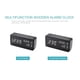 thumbnail image 4 of Reloj Digital LED Despertador Mesa De Noche Madera Negra, 4 of 6