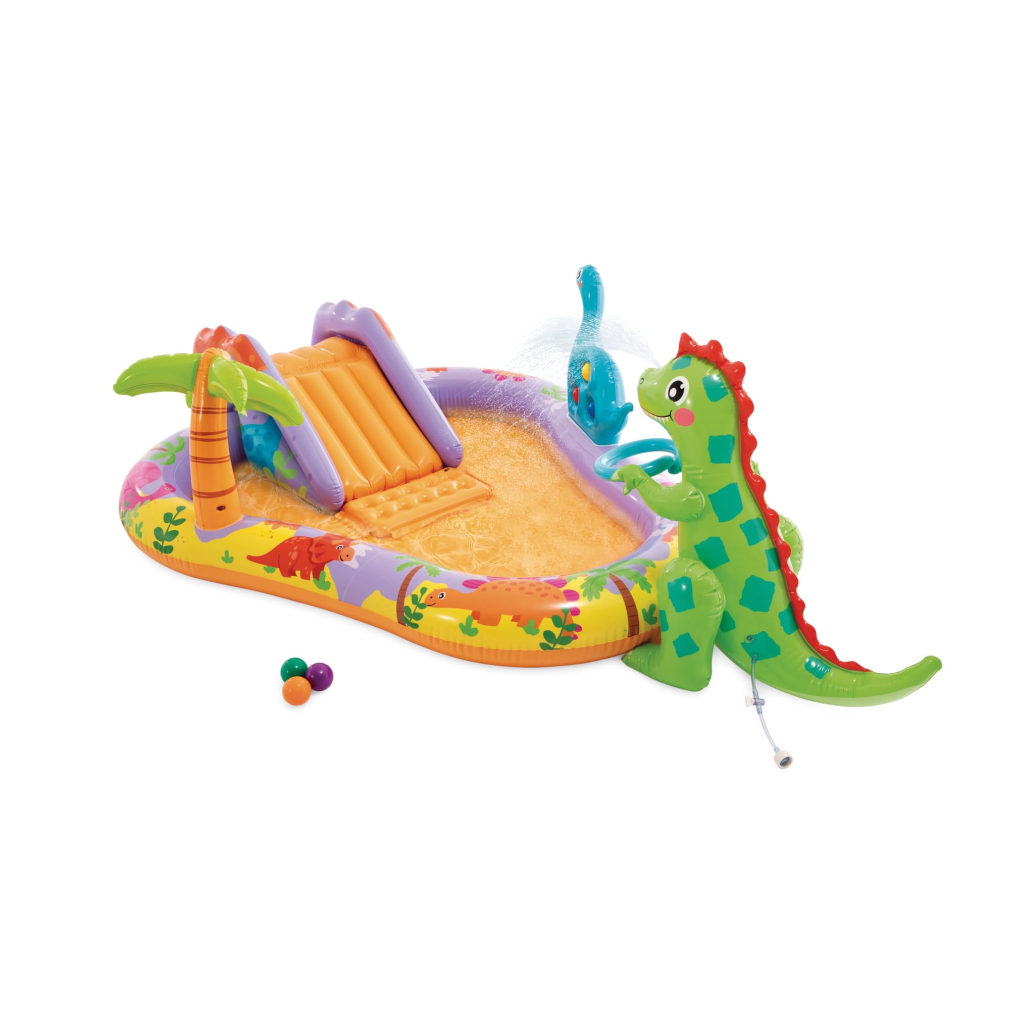 Piscina Inflable Para Niños Intex Dino Park Con Rociador De Agua De 79 X 62 Cm