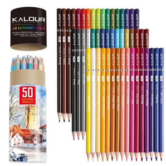 Lápices de colores KALOUR Premium Set 50 colores Soft Core