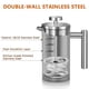 thumbnail image 4 of Prensa francesa WORBIC de 1 L de acero inoxidable de doble pared, 4 of 7