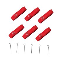 Magideal - 6 Piezas De Líneas De Voleibol De Playa, Campo De Demarcación, Rojo, 8 M De Largo, Suministros Portátiles, Marcador De Líneas, Marcador De Cancha Para