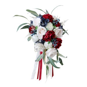 Bothyi - Romántico Ramo De Novia Flores De Peonía Para Decoración De Aniversario De Ceremonia De Boda