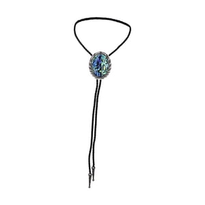 Ioensy - Retro Bolo Tie Joyería Collar Corbata Cadena De Moda Para Novia Cumpleaños Prom Plata