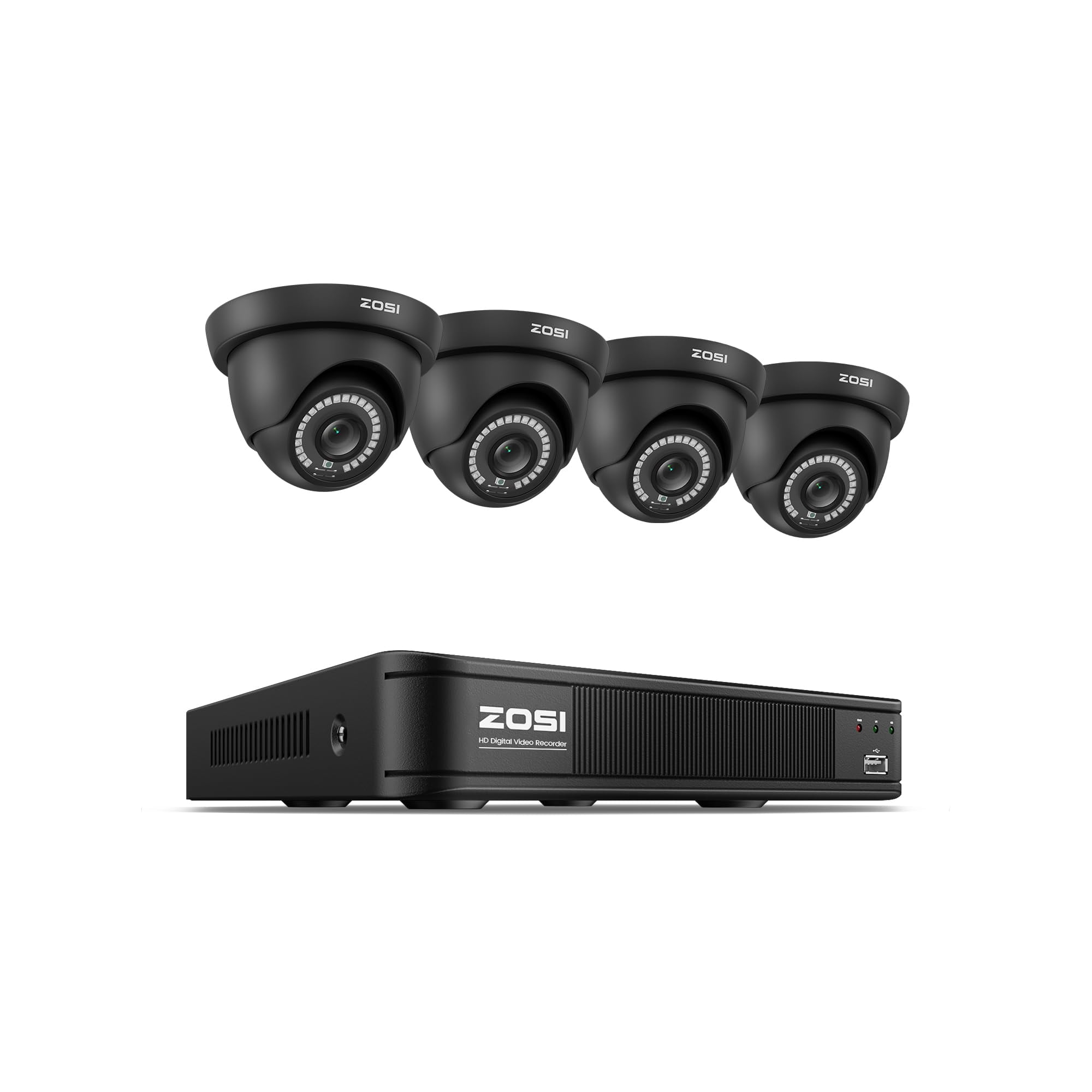Sistema De Cámara De Seguridad Para El Hogar Zosi 8ch H.265+ 1080p Hd-tvi